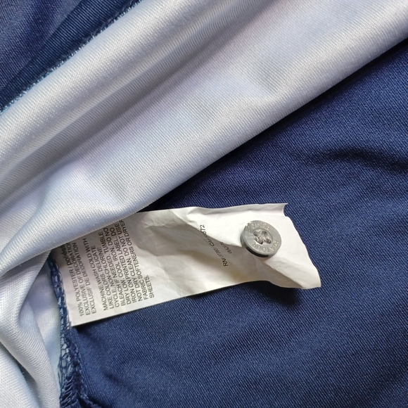 PGA tour golf shirt for men in small blue navy red stripped collar tshirt light - Picture 4 of 5